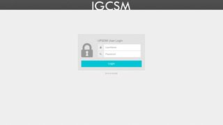 Login page - IGCSM