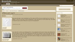 UPSers.com Log In | BrownCafe - UPSers talking about UPS