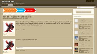 how do I register for UPSers.com? | BrownCafe - UPSers talking ...
