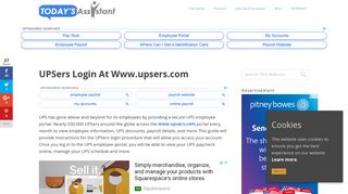 UPSers Login at www.upsers.com | Today's Assistant