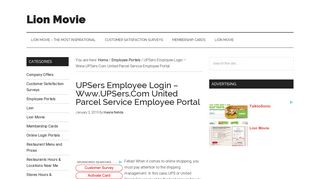 UPSers Employee Login – Www.UPSers.Com United Parcel Service ...