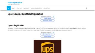 UPSers Login, Sign Up, Registration @www.upsers.com Online