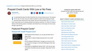 Best Free Prepaid Credit Cards - No Fee Debit Visa & Mastercard