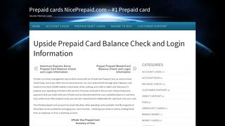 Upside Prepaid Card Balance Check and Login Information | Prepaid ...