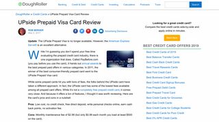 UPside Prepaid Visa Card Review - Dough Roller