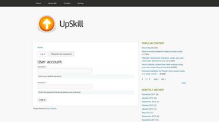 User account | UpSkill