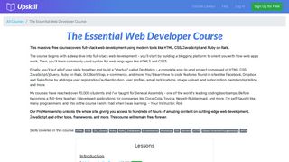 The Essential Web Developer Course - Upskill