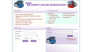 Bus Enquiry - Welcome to Online Reservation System-UPSRTC