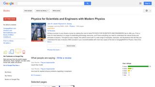 Physics for Scientists and Engineers with Modern Physics - Google Books Result