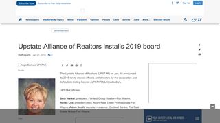 Upstate Alliance of Realtors installs 2019 board - fwbusiness.com