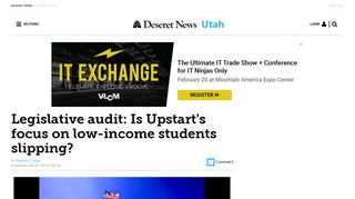 Legislative audit: Is Upstart's focus on low-income students slipping ...