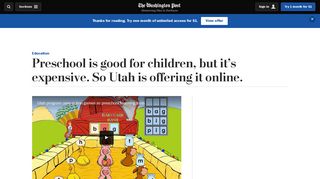 Preschool is good for children, but it's expensive. So Utah is offering it ...