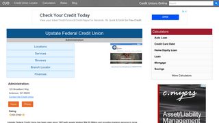 Upstate Federal Credit Union - Anderson, SC - Credit Unions Online