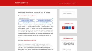 Upstore Premium Account list in 2018 and Link Generator