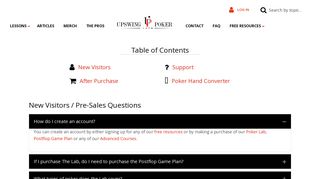 FAQs - New Visitors - Upswing Poker
