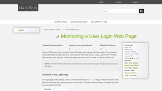Monitoring a User Login Web Page | uptime software Support Online