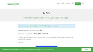 API | Uptime Robot