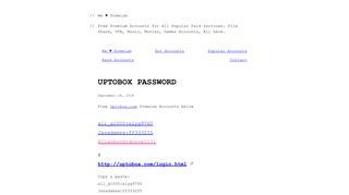 Uptobox Password – We Premium