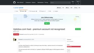 Uptobox.com host - premium account not recognized · Issue #3137 ...