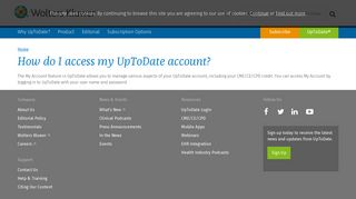 How do I access my UpToDate account? | UpToDate