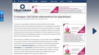 Alternatives to UpToDate - iMedicalApps