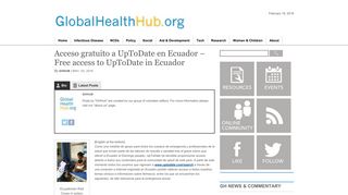 Acceso gratuito a UpToDate en Ecuador – Free access to UpToDate ...