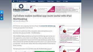 UpToDate makes medical app more useful with iPad Multitasking ...