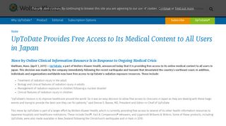UpToDate Provides Free Access to Its Medical Content to All Users ...