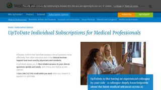UpToDate Individual Subscriptions for Medical Professionals | UpToDate