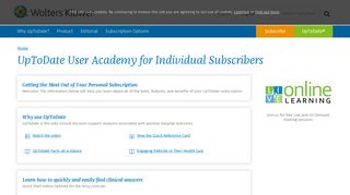 UpToDate User Academy for Individual Subscribers | UpToDate