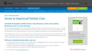 Invest in Improved Patient Care | UpToDate