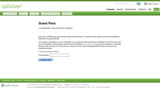UpToDate Complimentary Guest Pass Registration