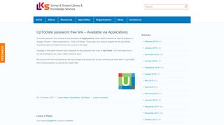 UpToDate password free link – Available via Applications | Surrey and ...