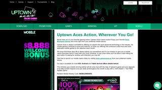 Mobile - Latest Online Casino Games and Slots at Uptown Aces