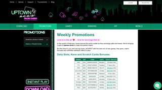 Weekly Promotions - Latest Online Casino Games and ... - Uptown Aces
