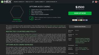 Uptown Aces Casino | Get $2,500 Uptown Aces Welcome Bonus