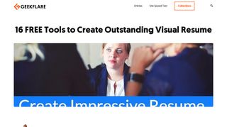 16 FREE Tools to Create Outstanding Visual Resume - Geekflare