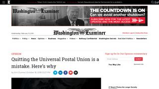 Quitting the Universal Postal Union is a mistake. Here's why