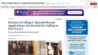 Dozens of Colleges' Upward Bound Applications Are Denied for ...