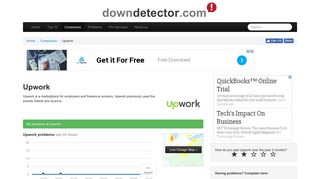 Upwork down? Current problems and outages | Downdetector