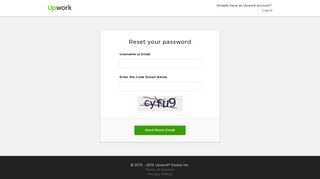 Reset Password - Upwork