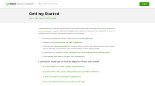 Getting Started – Upwork Help Center