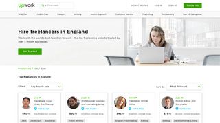 The Best Freelancers For Hire In England - Upwork™