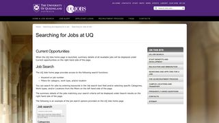Searching for Jobs at UQ - UQ Jobs - The University of Queensland ...