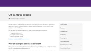 Off-campus access - UQ Library - University of Queensland