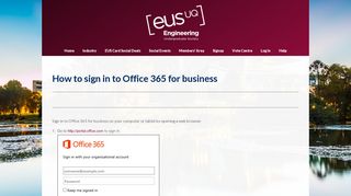 How to sign into Office 365 – UQ Engineering Undergraduate Society