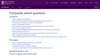 Frequently asked questions - UQ Rentals