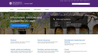 Information, services and support for UQ staff - University of Queensland