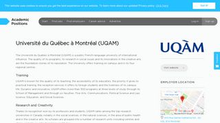 Jobs at Université du Québec à Montréal (UQAM) - Academic Positions