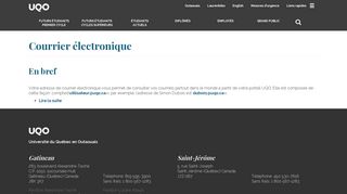 Courrier électronique | UQO | Université du Québec en Outaouais